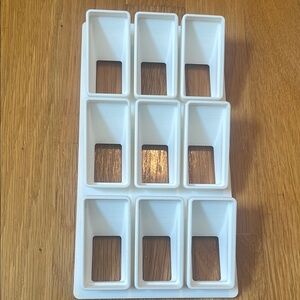 New White Plastic Organizer Tray Holder for Lutron Pico Remotes